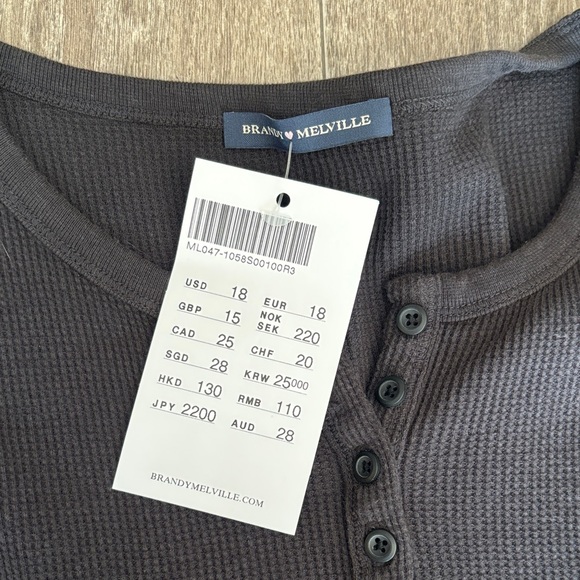 Brandy Melville Charcoal Sleeveless Top - Picture 2 of 5
